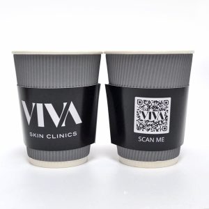 cup sleeve with QR code